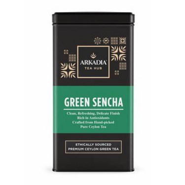 Arkadia Green Sencha Pyramid Tea Bags 300g – 100 Biodegradable Bags – Premium Japanese-Style Green Tea